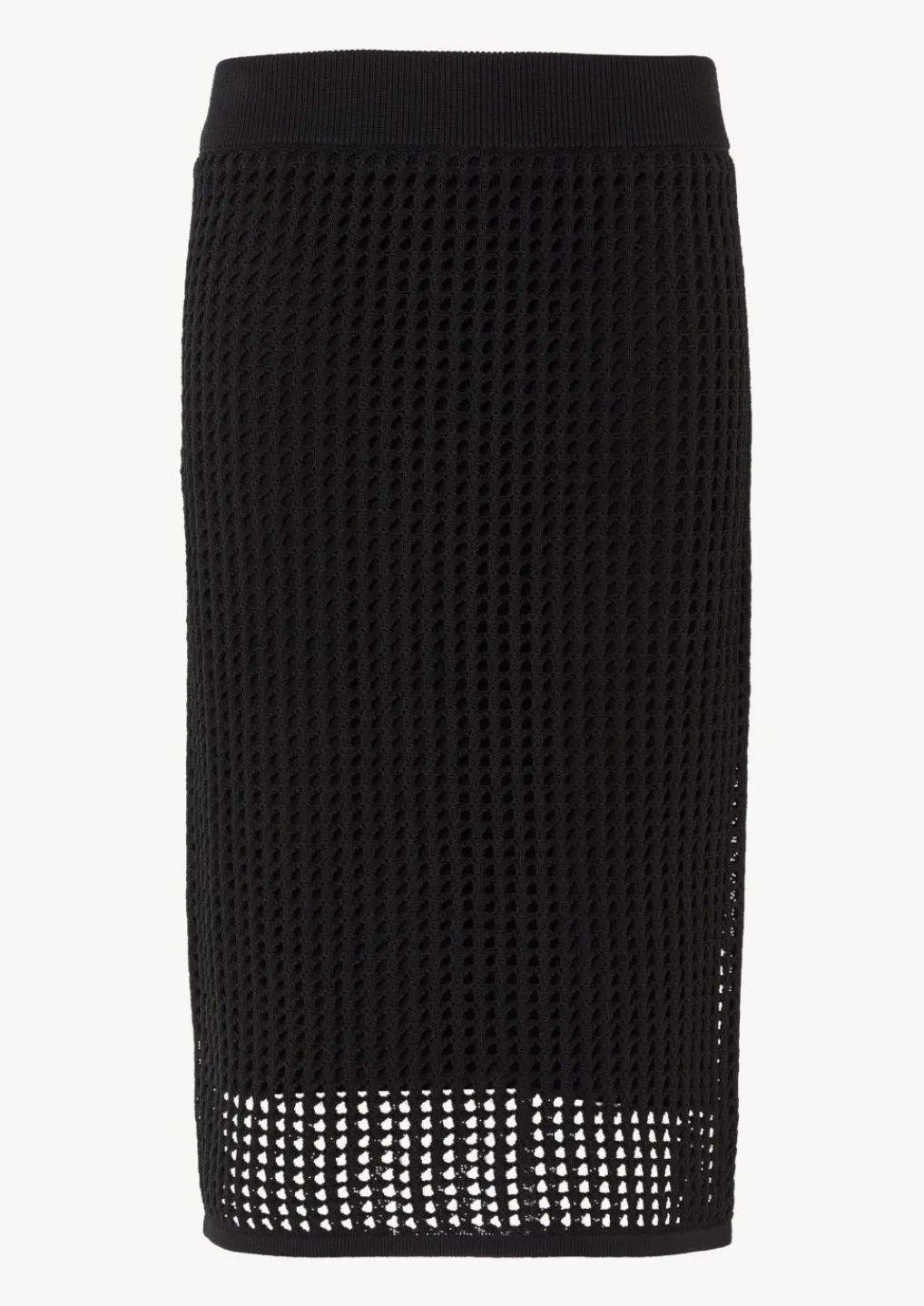 Midirock aus Ajourstrick im Slim Fit-Comma Outlet