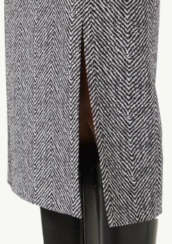 Midirock aus Jacquard mit Schlitz-Comma Sale