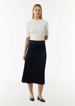 Midi-Rock aus Satin-Comma Fashion