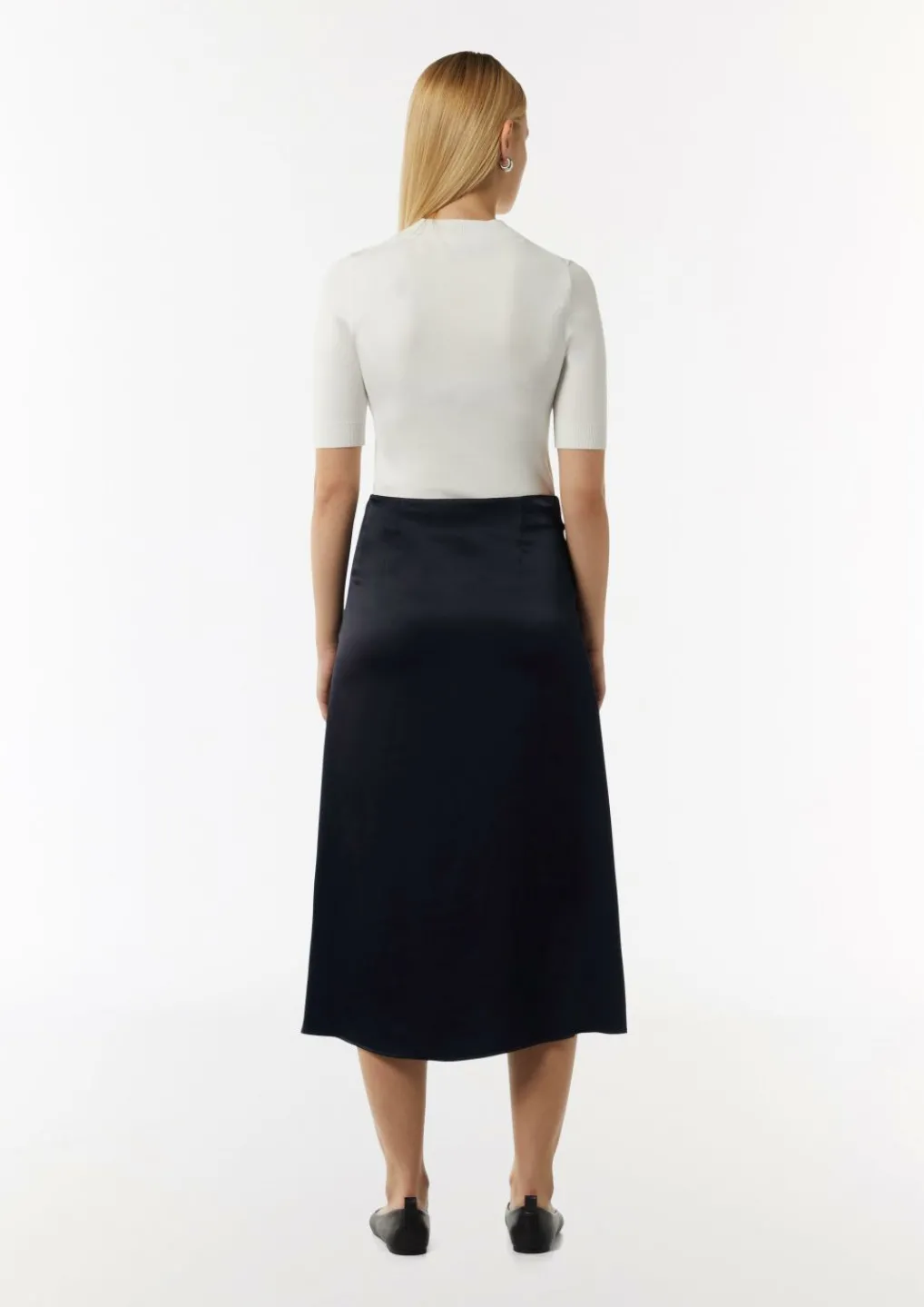 Midi-Rock aus Satin-Comma Fashion