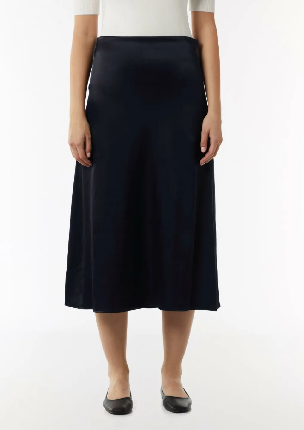 Midi-Rock aus Satin-Comma Fashion