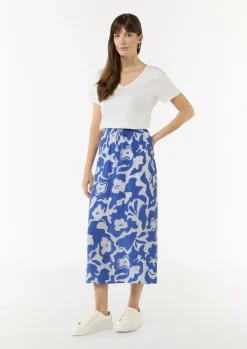 Midi-Rock mit All-over-Print-Comma Outlet