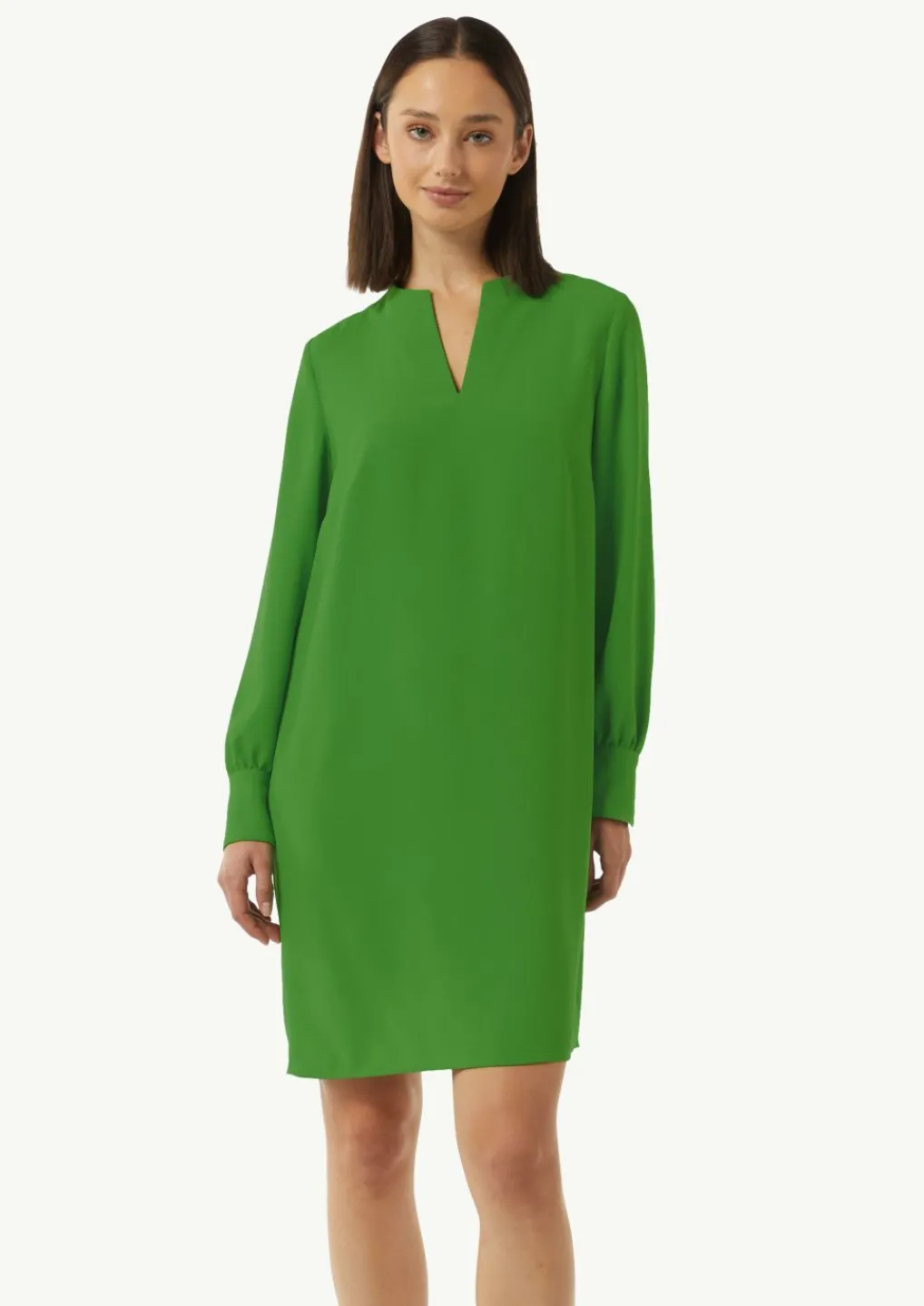 Minikleid aus Crêpe mit Tunika-Ausschnitt-Comma Online