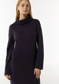Mini-Strickkleid mit Zopfdetail am Ärmel-Comma Discount