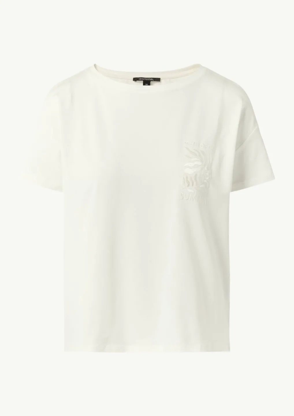 Modalmix-T-Shirt im Relaxed Fit mit Print-Comma Sale