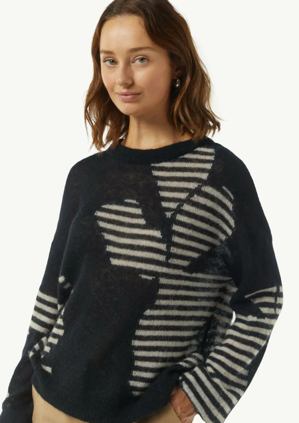 Modischer Strickpullover mit Musterung-Comma Clearance