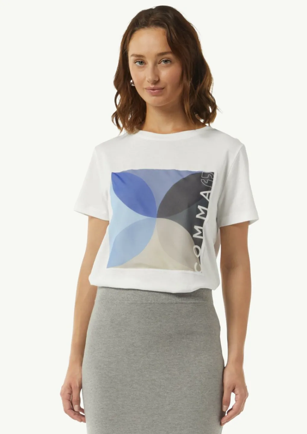 Modisches T-Shirt mit Frontprint-Comma Discount