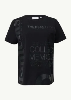 Modisches T-Shirt mit Schriftprint-Comma Clearance