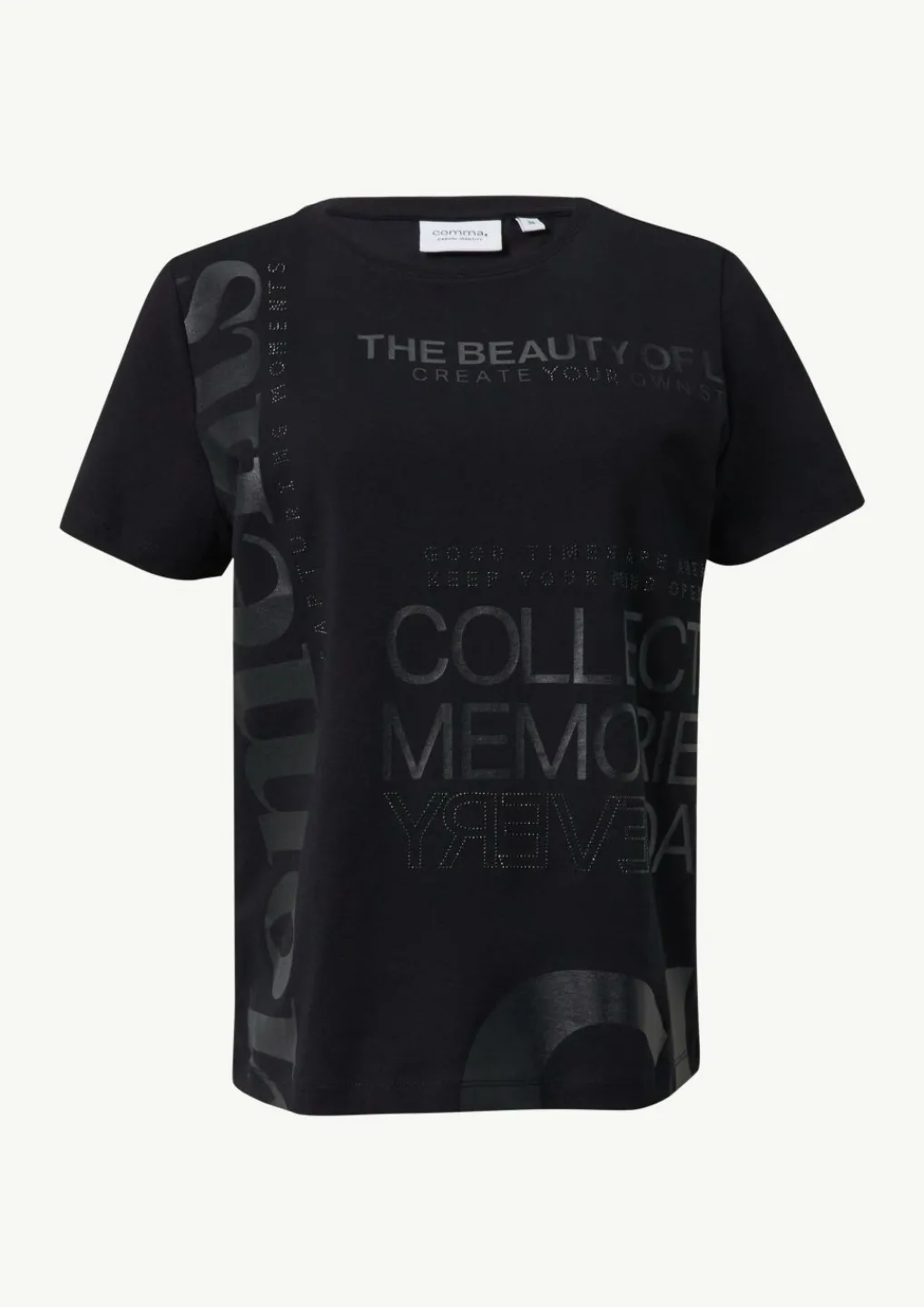Modisches T-Shirt mit Schriftprint-Comma Clearance