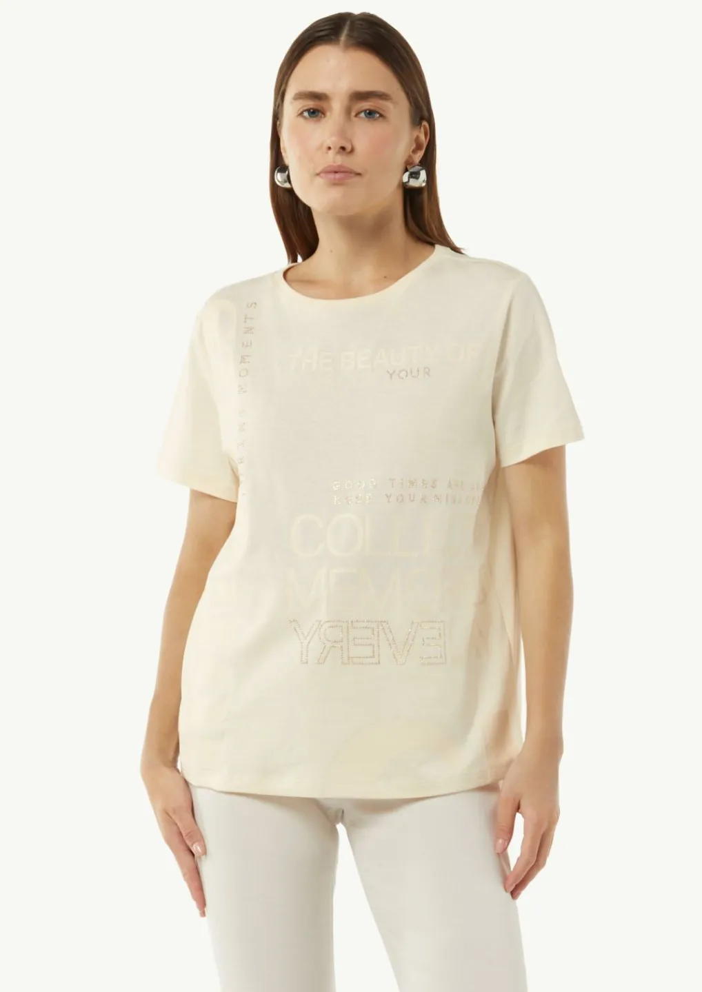 Modisches T-Shirt mit Schriftprint-Comma New