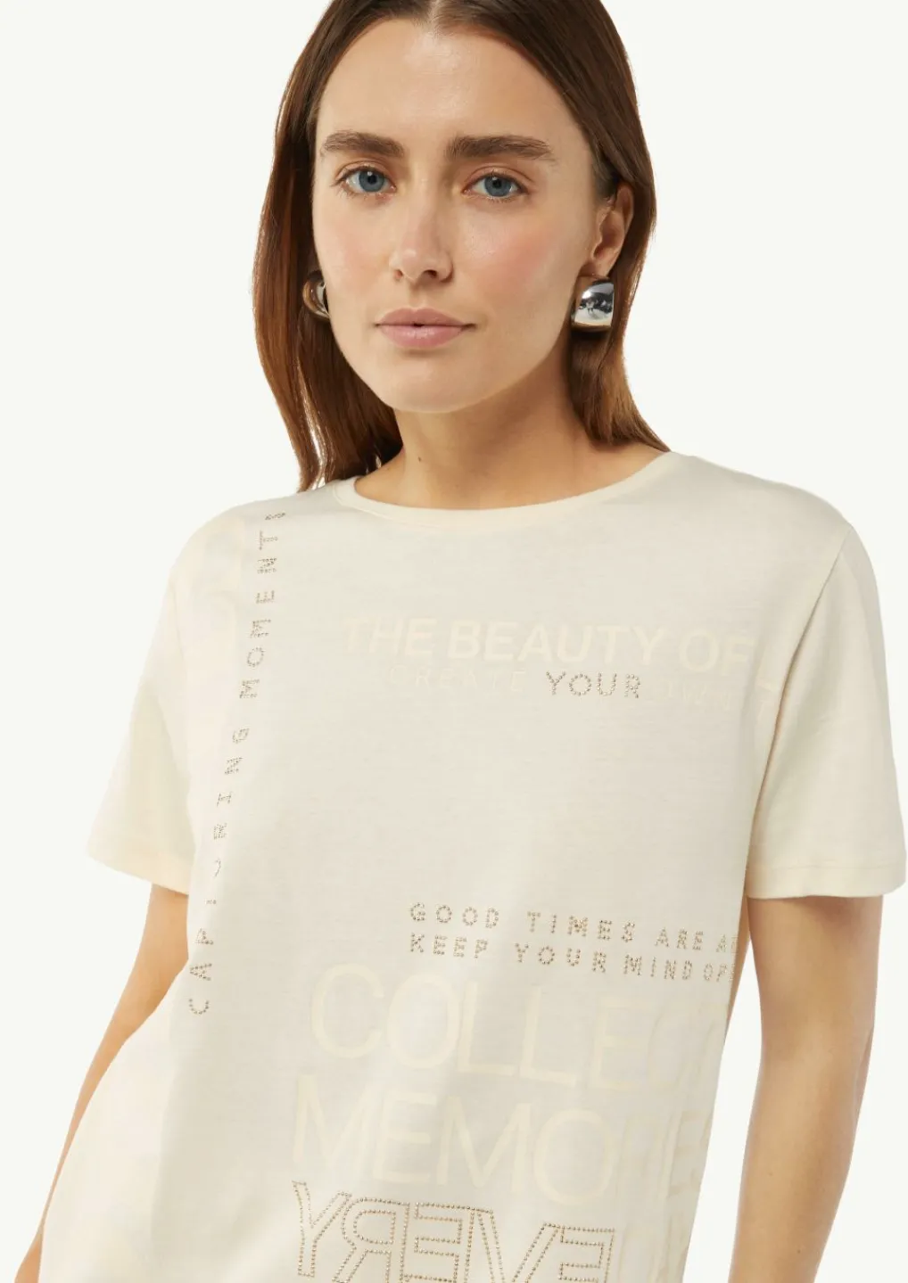Modisches T-Shirt mit Schriftprint-Comma New