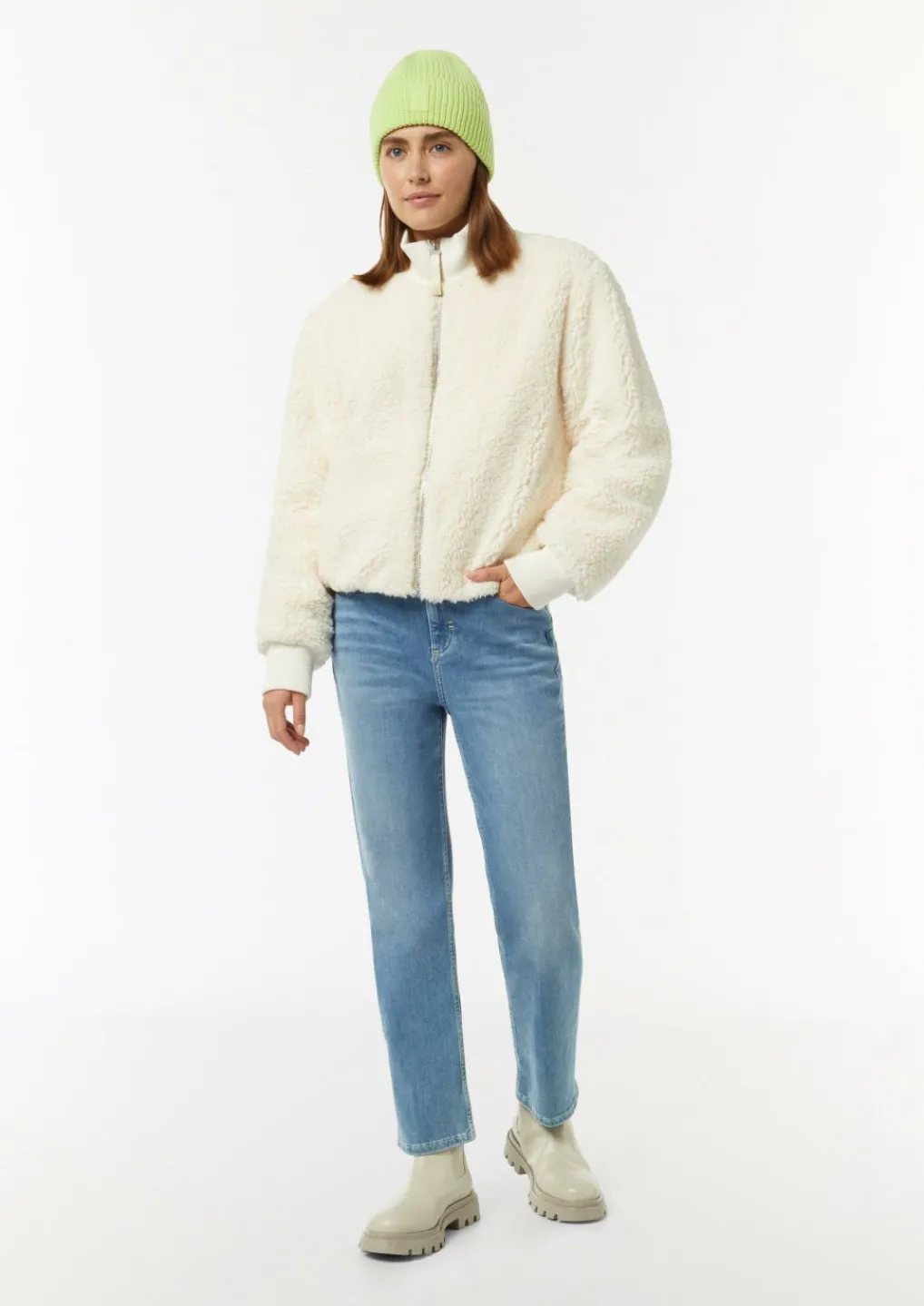 Mütze mit Label-Patch-Comma Fashion
