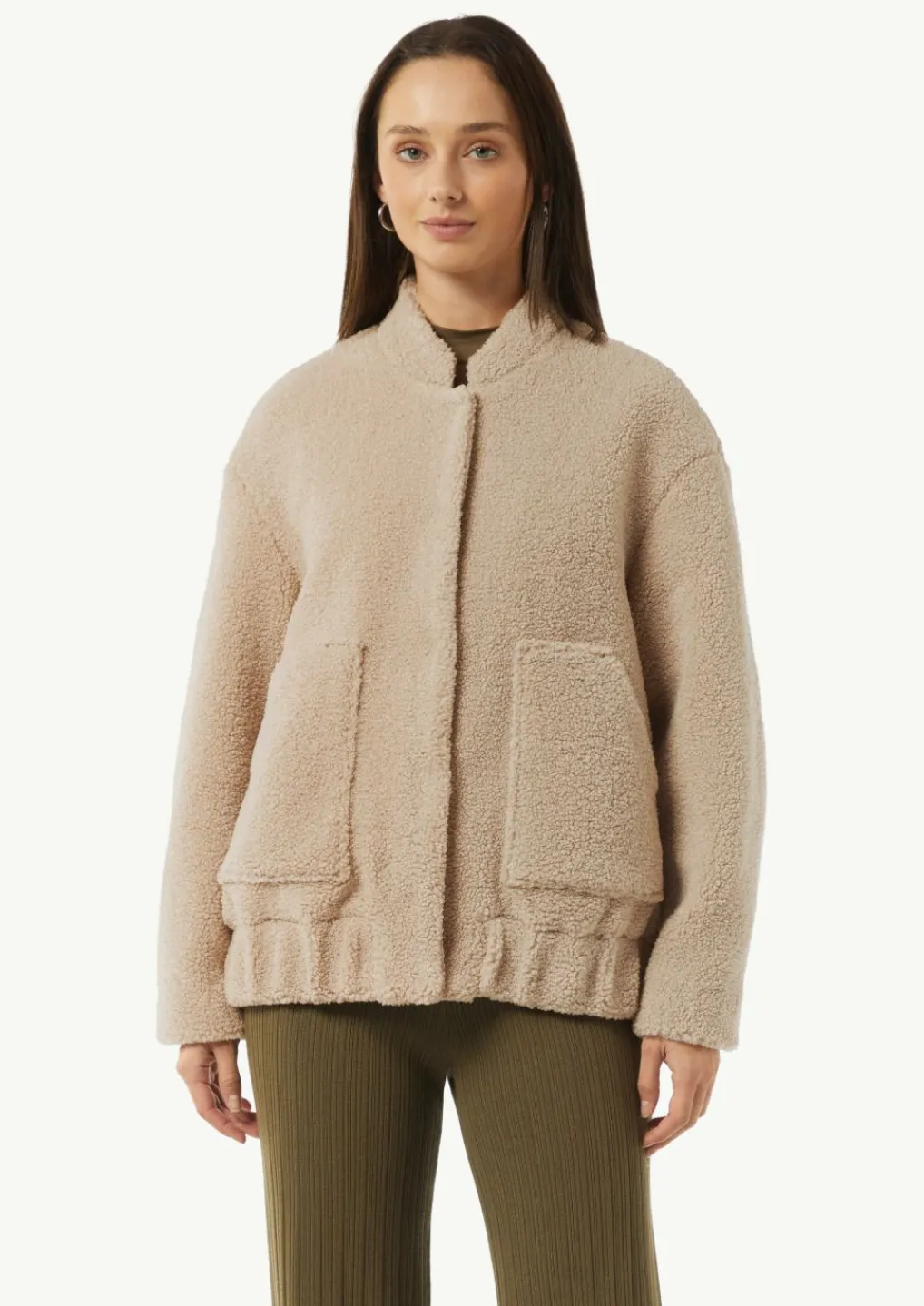 Oversize-Blouson aus Teddy-Plüsch-Comma Clearance