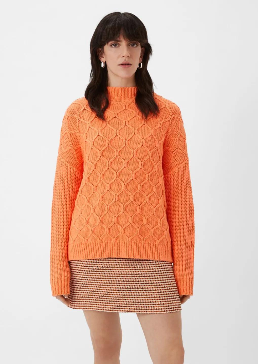 Oversized Grobstrickpullover aus Baumwollmix-Comma New