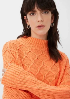 Oversized Grobstrickpullover aus Baumwollmix-Comma New