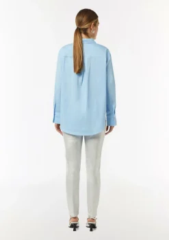 Oversized-Hemdbluse aus Popeline-Comma Sale