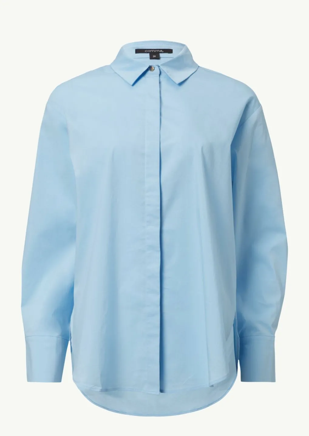 Oversized-Hemdbluse aus Popeline-Comma Sale