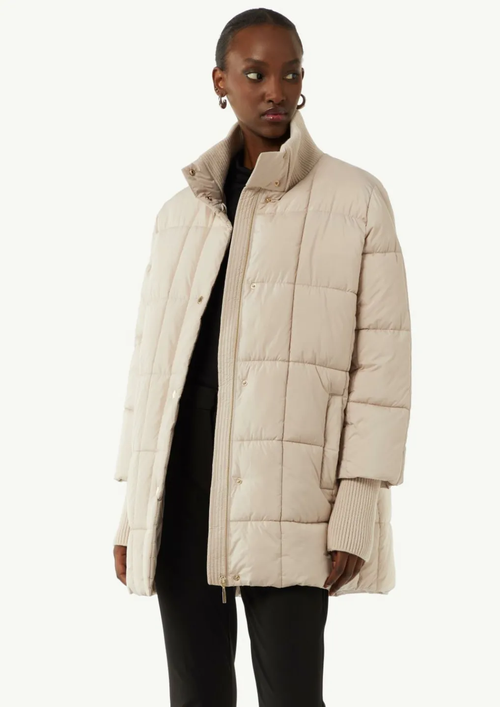 Oversized Steppjacke mit Ripp-Details-Comma Best