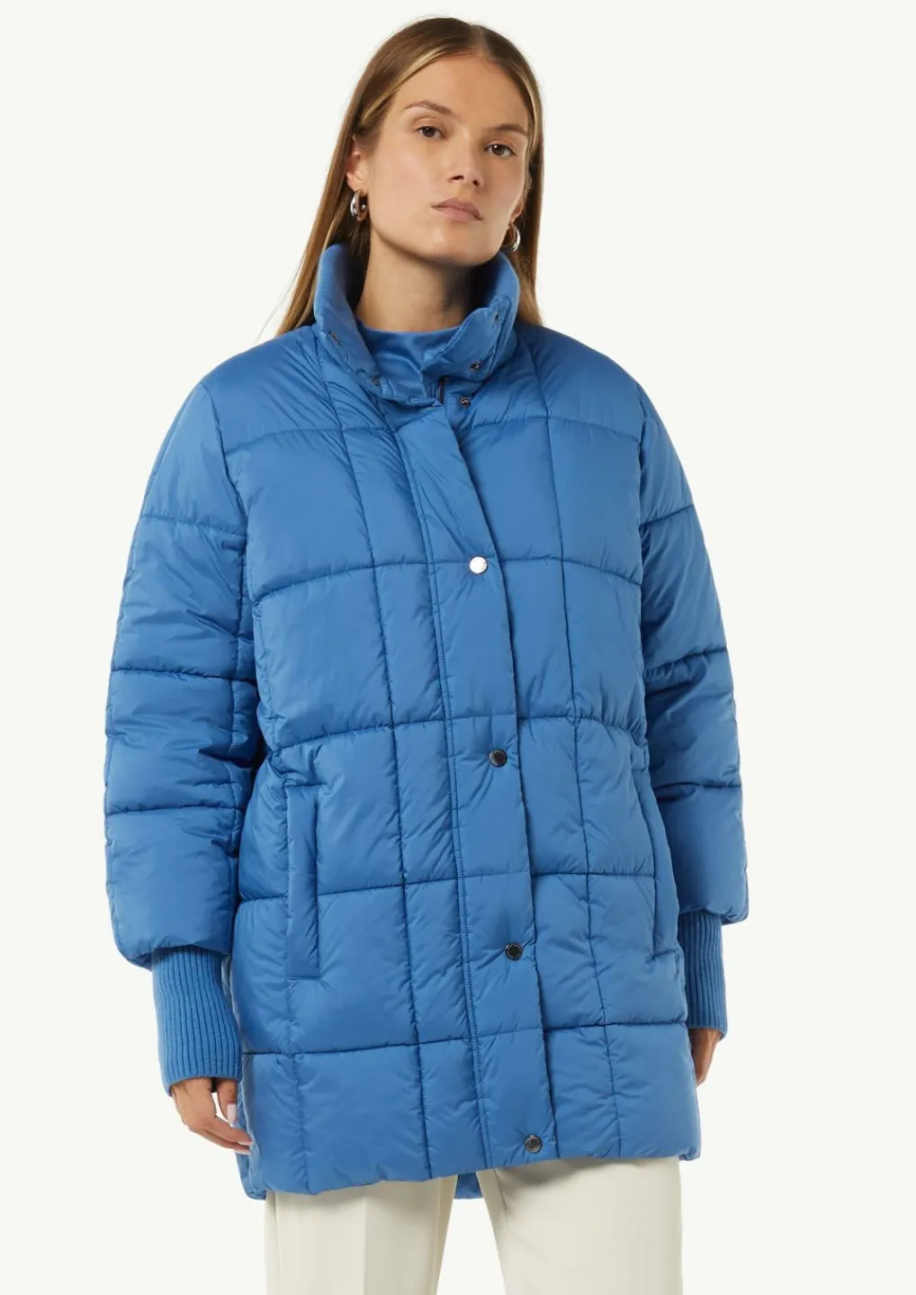Oversized Steppjacke mit Ripp-Details-Comma Online