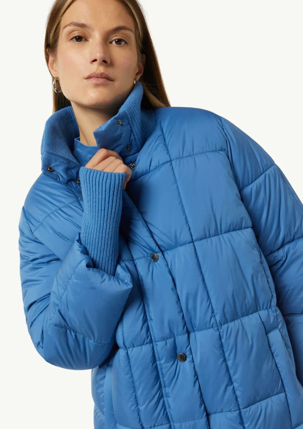 Oversized Steppjacke mit Ripp-Details-Comma Online