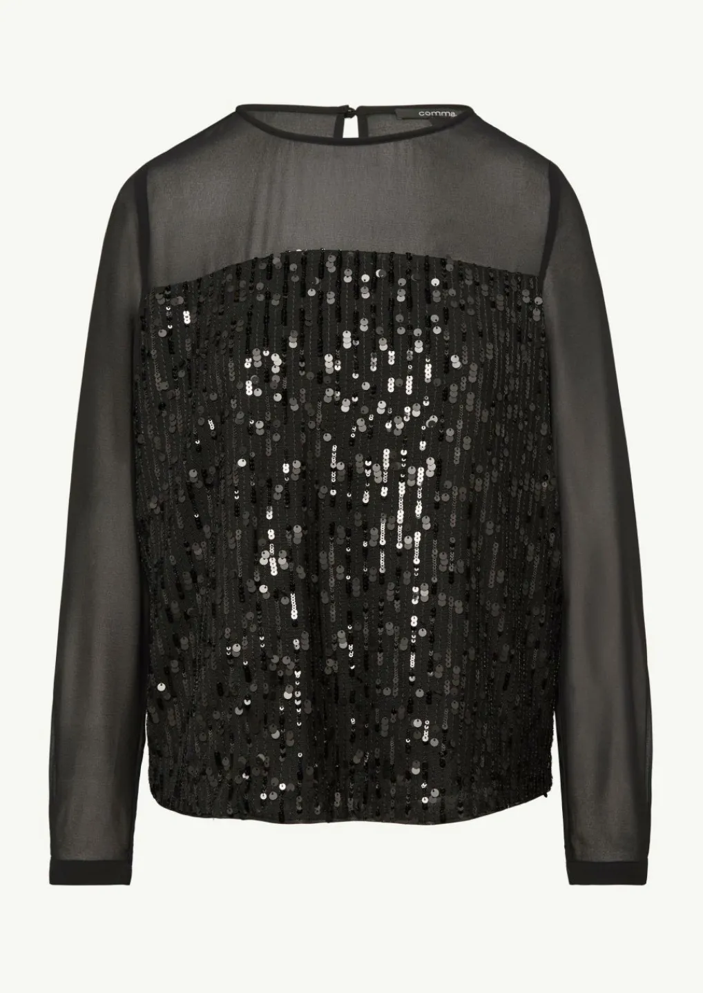 Pailletten-Bluse aus Chiffon-Comma Best