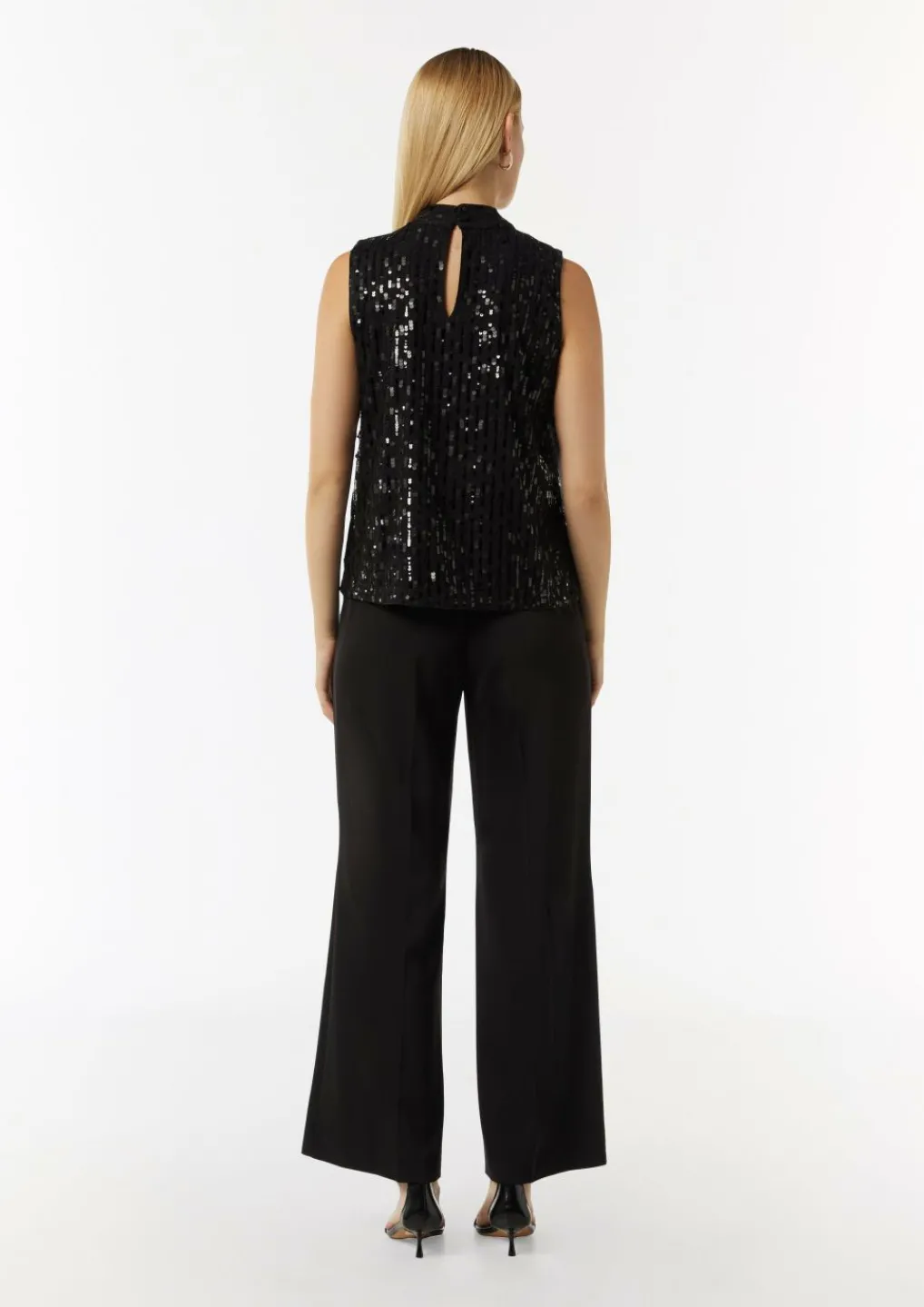Paillettentop mit Cut-out-Comma Outlet