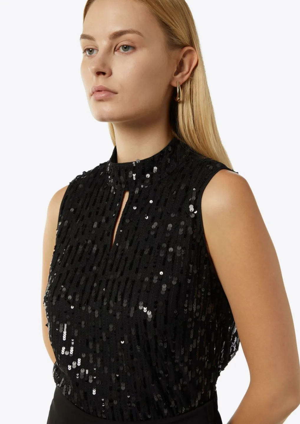 Paillettentop mit Cut-out-Comma Outlet