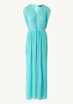 Plissee-Jumpsuit mit V-Ausschnitt-Comma Sale
