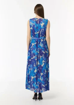 Plissiertes Chiffon-Kleid-Comma Outlet