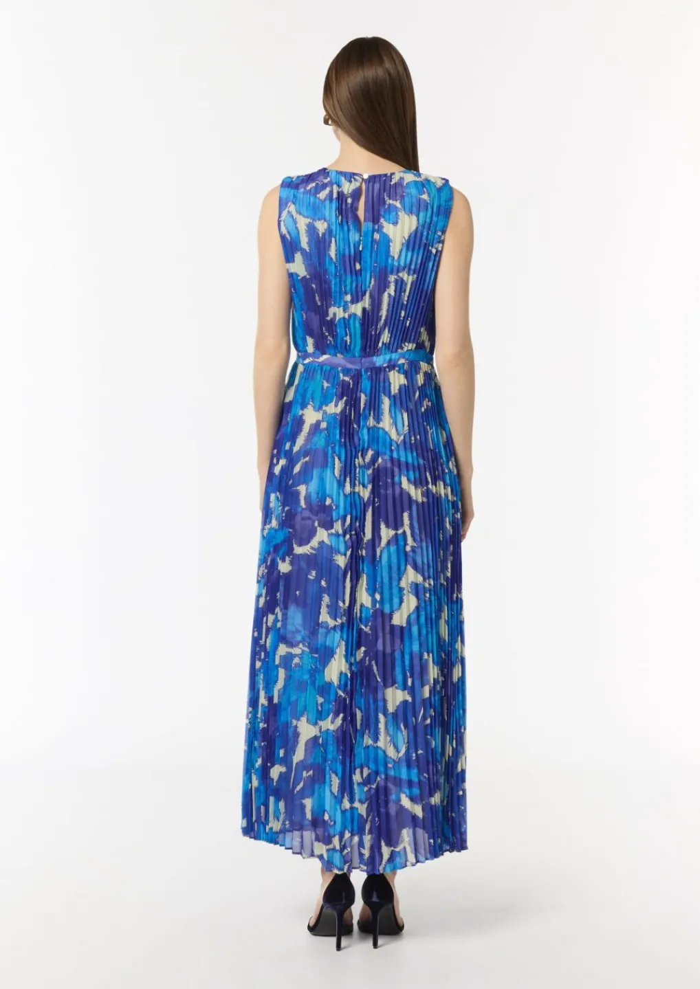 Plissiertes Chiffon-Kleid-Comma Outlet