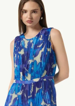 Plissiertes Chiffon-Kleid-Comma Outlet