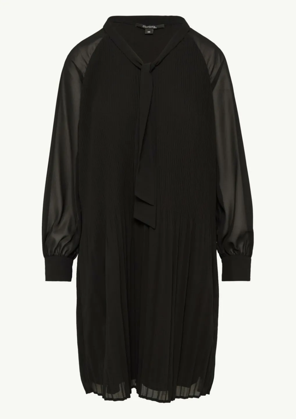 Plissiertes Chiffon-Kleid mit Schleifen-Detail-Comma Best