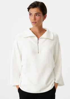 Poncho-Pullover mit Stehkragen-Comma Hot