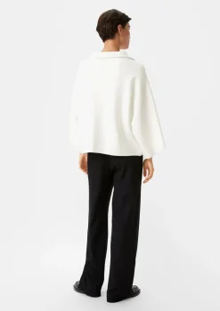 Poncho-Pullover mit Stehkragen-Comma Hot