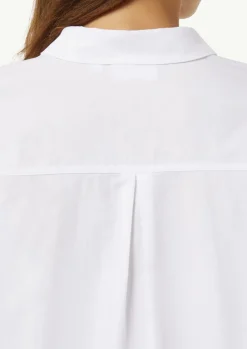 Popeline-Hemdbluse mit seitlich geschlitztem Saum-Comma Outlet
