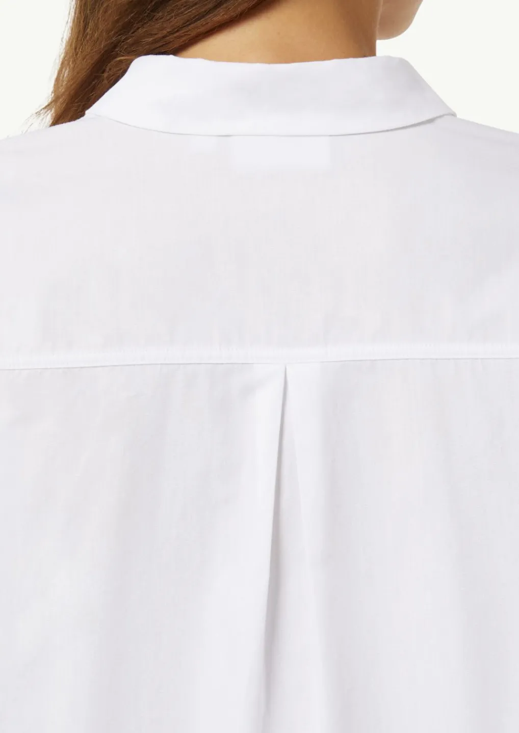 Popeline-Hemdbluse mit seitlich geschlitztem Saum-Comma Outlet