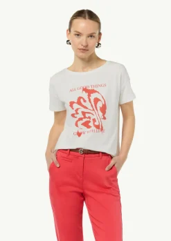 Printshirt aus Baumwollmix im Boxy Cut-Comma Sale