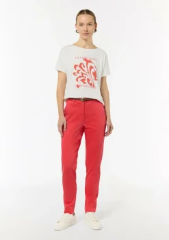 Printshirt aus Baumwollmix im Boxy Cut-Comma Sale