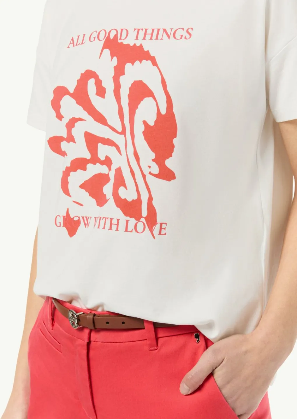 Printshirt aus Baumwollmix im Boxy Cut-Comma Sale
