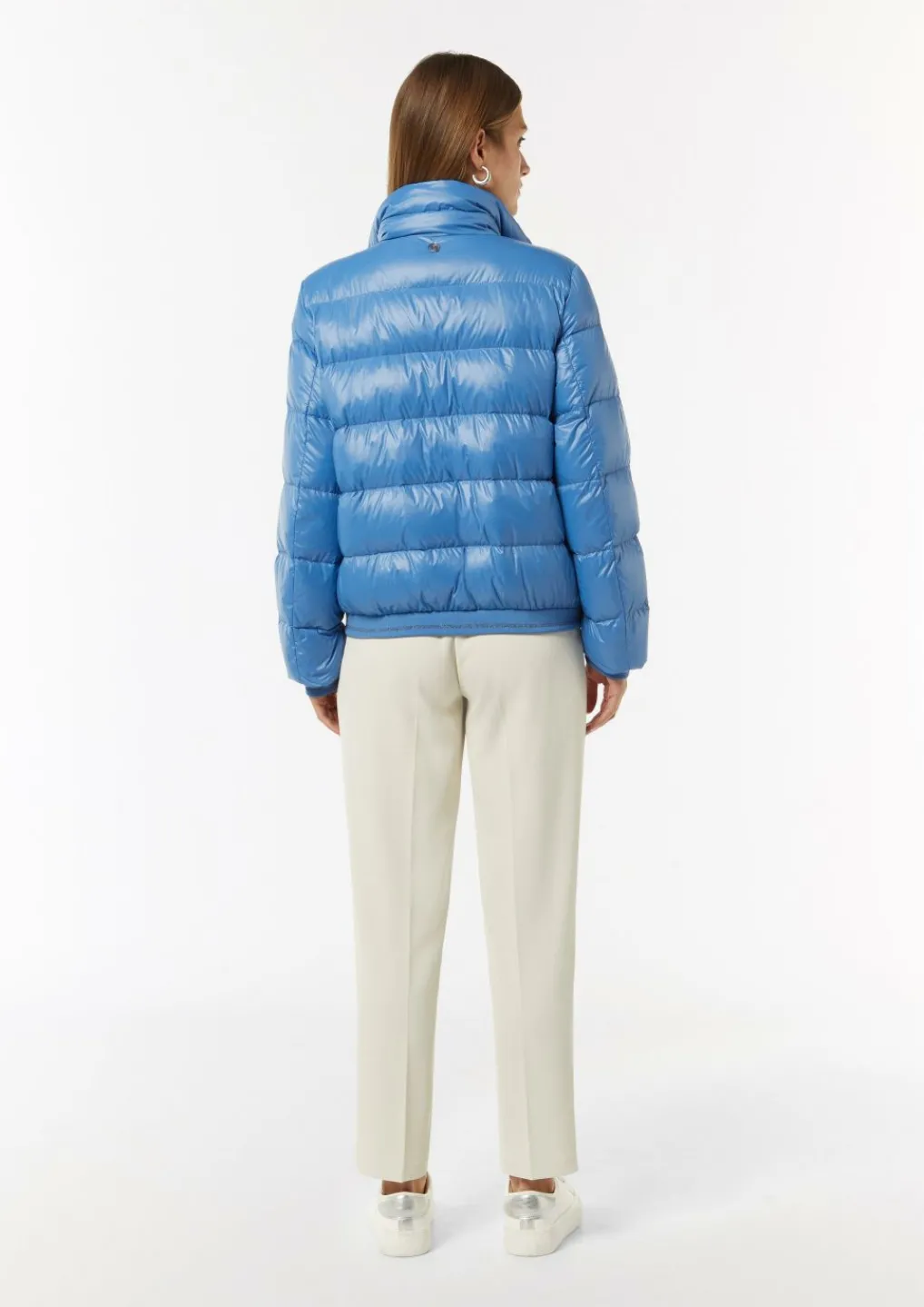 Pufferjacke mit Stehkragen und Rippbündchen-Comma New