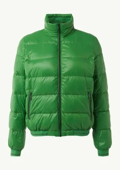 Pufferjacke mit Stehkragen und Rippbündchen-Comma Outlet