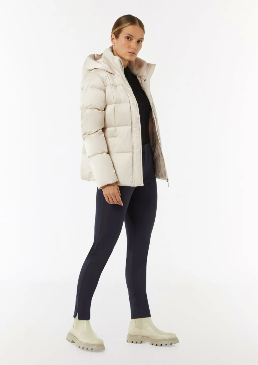 Puffer-Jacke mit weichem Innenkragen-Comma New