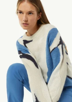 Pullover mit Intarsie aus Alpakamix-Comma Outlet