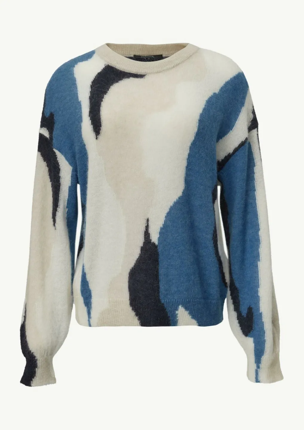 Pullover mit Intarsie aus Alpakamix-Comma Outlet