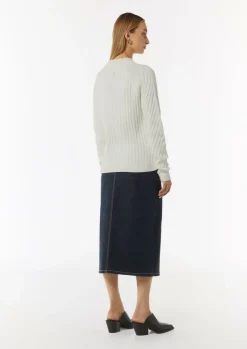 Pullover mit Strickmuster aus Baumwollmix-Comma Best