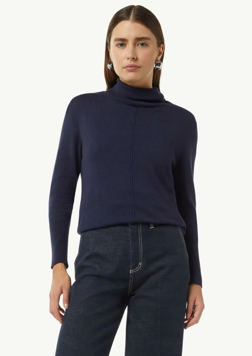 Pullover mit Turtleneck und Ziernaht-Comma Hot