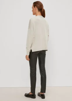Pullover mit V-Ausschnitt aus Viskosemix-Comma Fashion