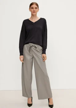 Pullover mit V-Ausschnitt aus Viskosemix-Comma Best