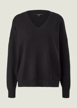 Pullover mit V-Ausschnitt aus Viskosemix-Comma Best