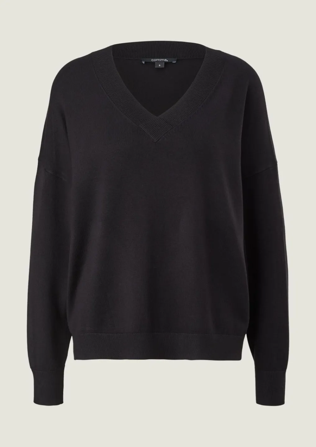 Pullover mit V-Ausschnitt aus Viskosemix-Comma Best